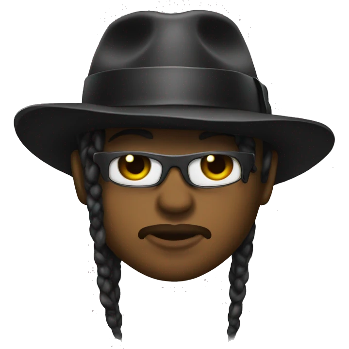 black gangsta fedora  emoji