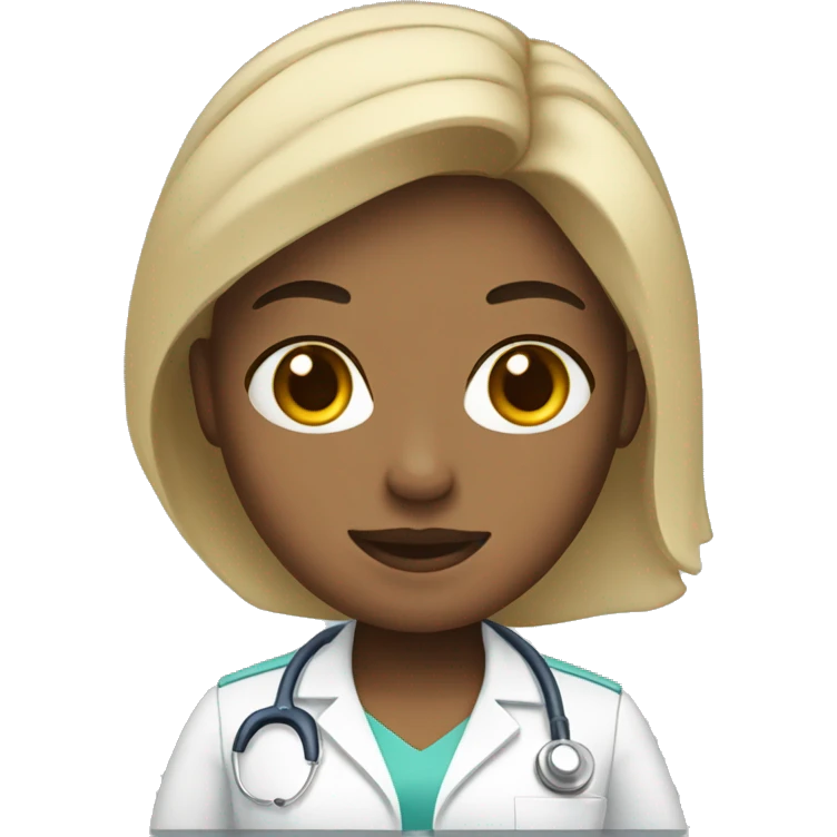 nurse with straight hair light skin emoji