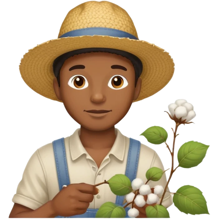black man picking cotton emoji