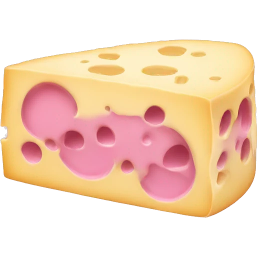 pink cheese emoji