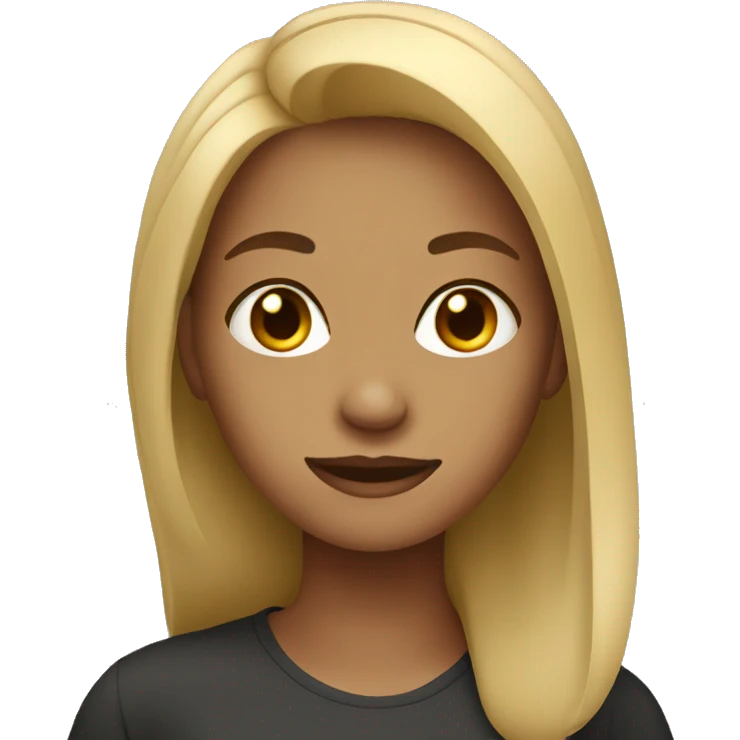 dark blonde girl emoji