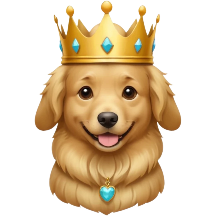 hond met kroontje op emoji