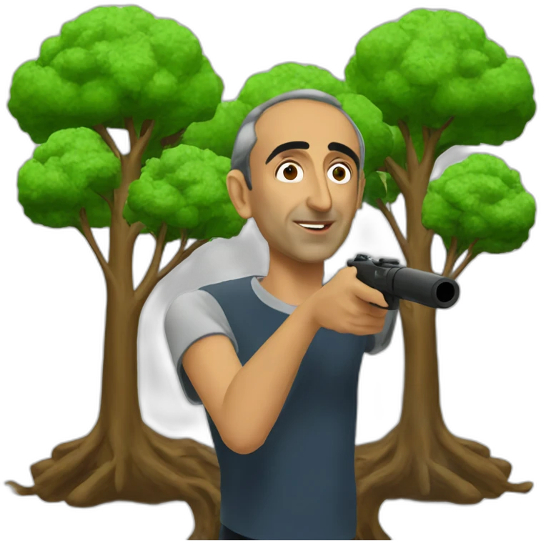 eric zemmour shooting trees emoji