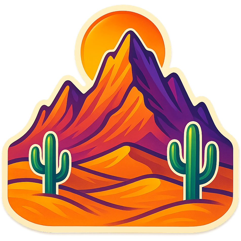 A modern desert mountain, wallpaper, modern emoji