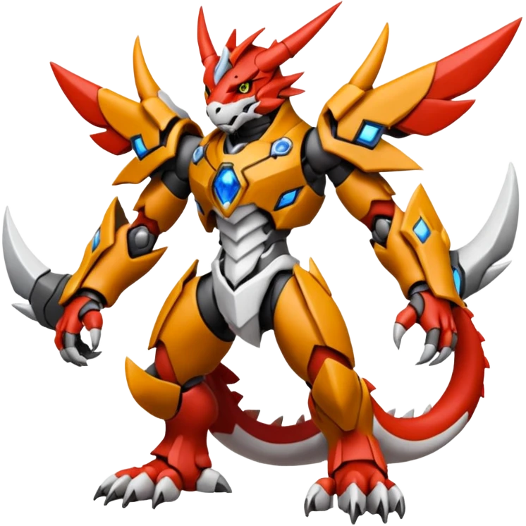 Anthro Digitigrade Cool Badass Wargreymon-Guilmon-Pokémon-Digimon-Fakémon-fusion-hybrid-creature emoji