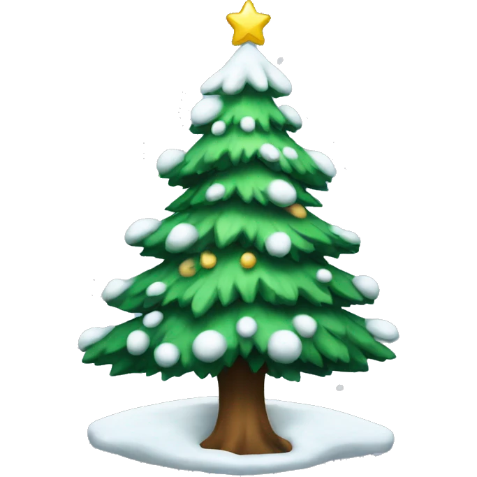 Snowy Christmas tree emoji