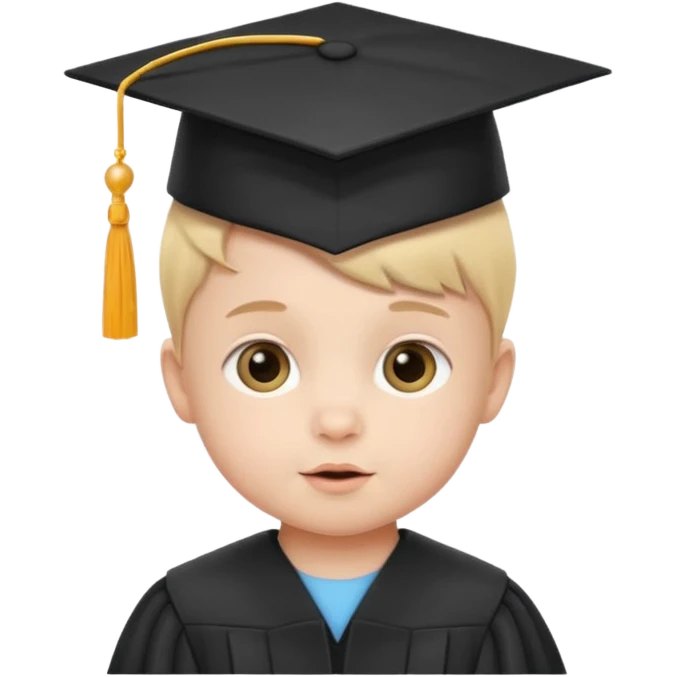 baby wearing a graduation hat emoji