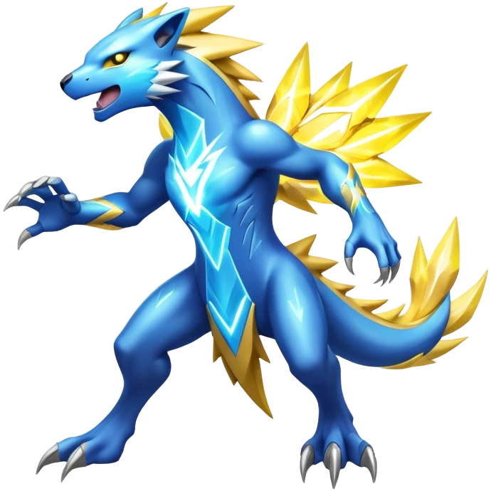 Shiny Sparkly Electric Cool Epic-Manectric-Fakémon-creature emoji