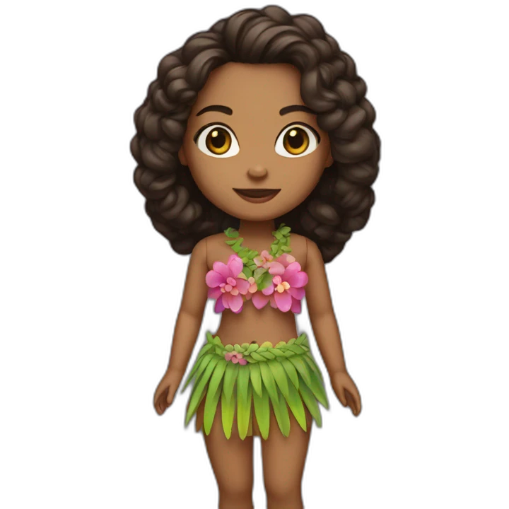 hula girl doll emoji