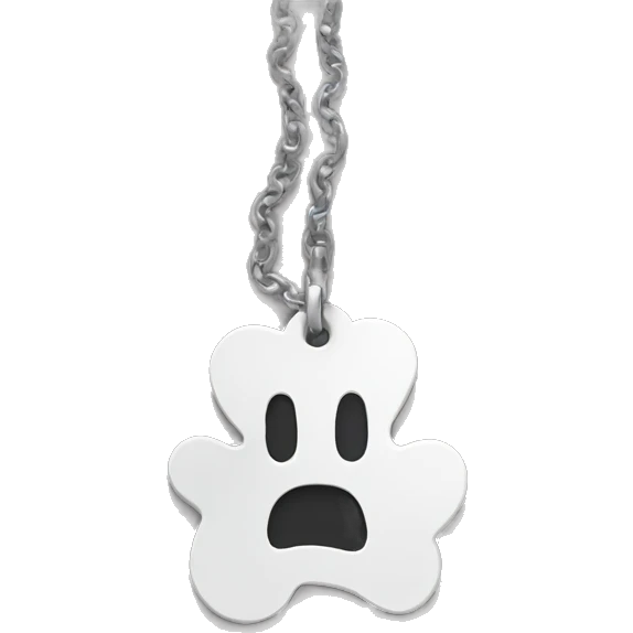 a bone shaped dog tag emoji