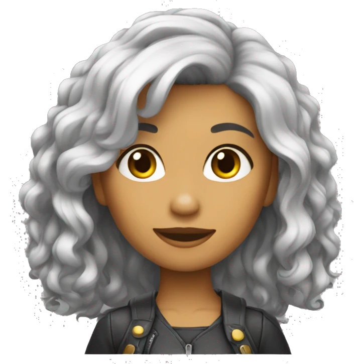 Menina cabelo cacheado emoji