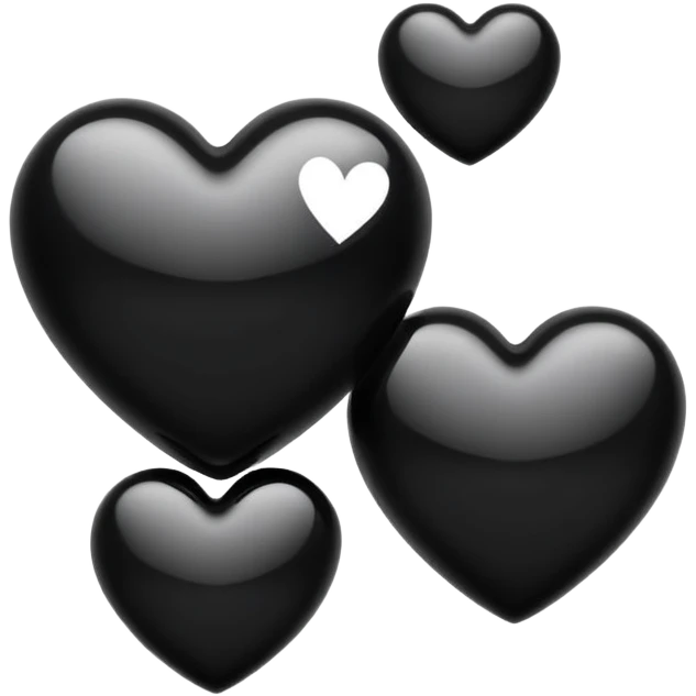 🥰 but with black hearts emoji