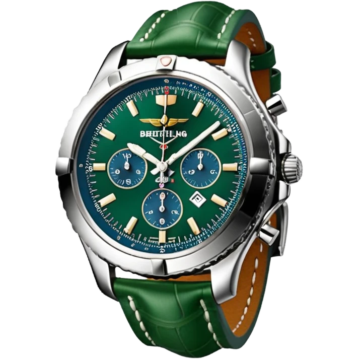 Breitling green faced watch emoji