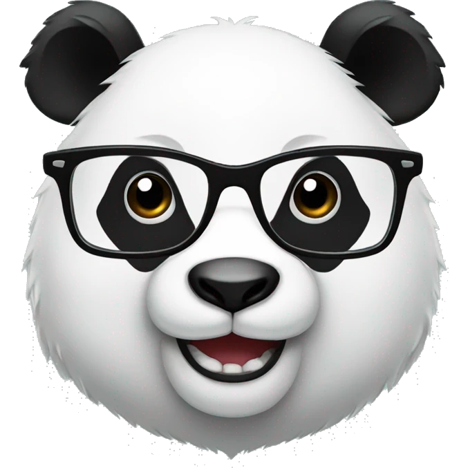 panda with eye glasses emoji