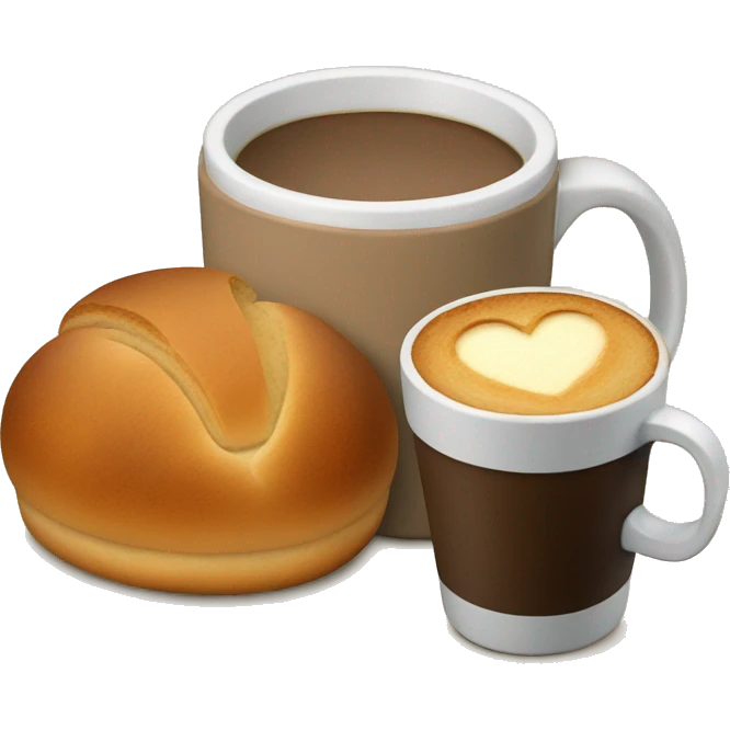 coffee and bread emoji