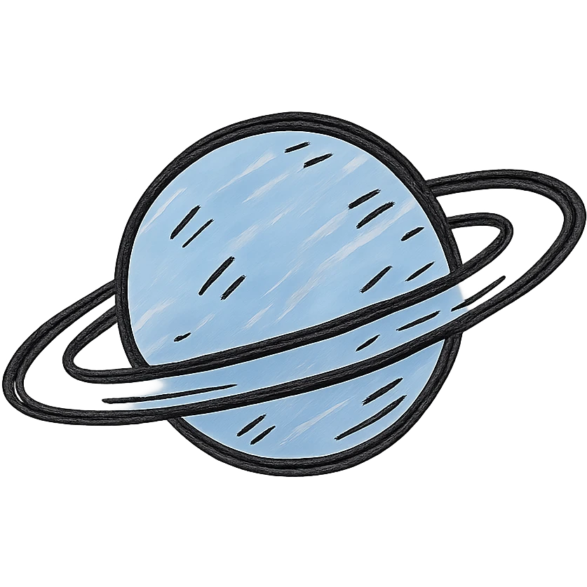 blue saturn emoji