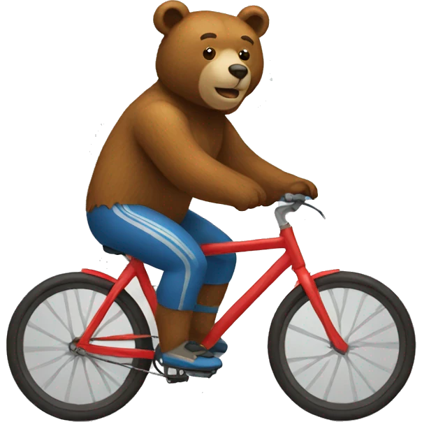 an emoji bear cycling emoji