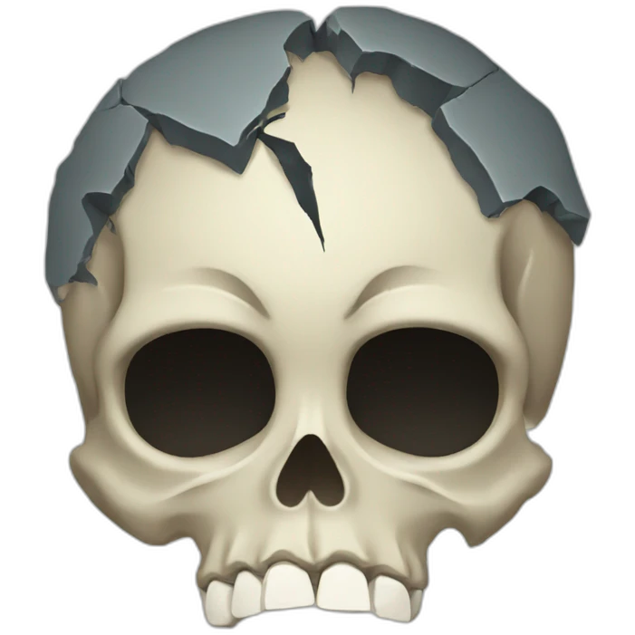 broken skull emoji