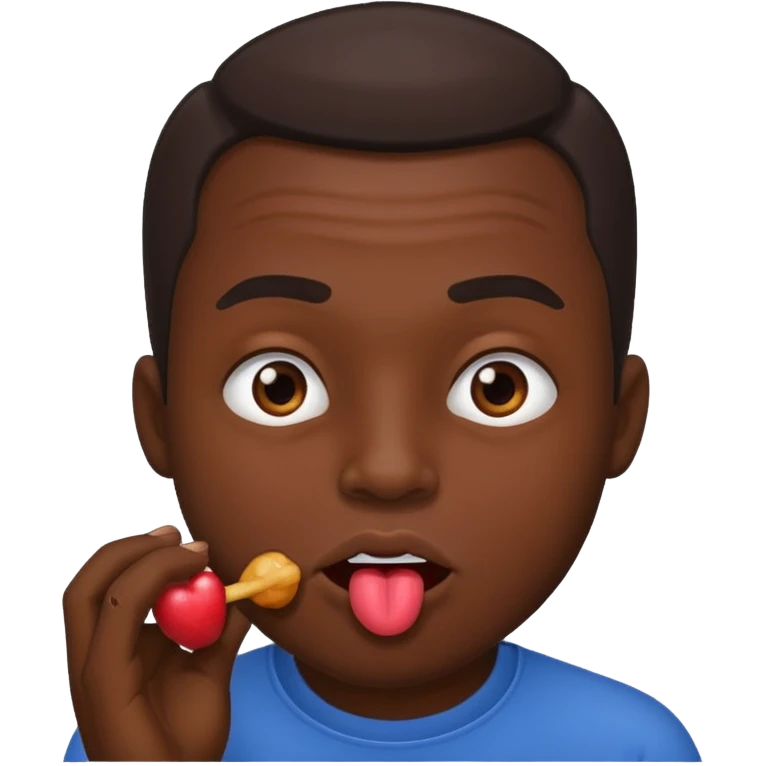 un homme qui se lèche les babines avec un regard malicieux en coin emoji