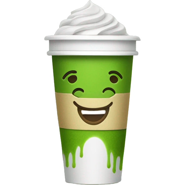Matcha in a To go cup emoji