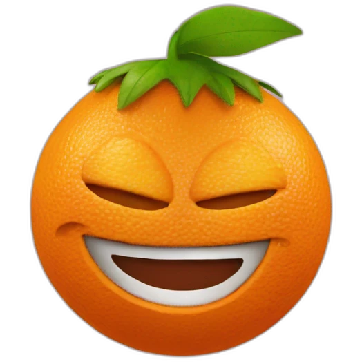 An Annoying Orange emoji