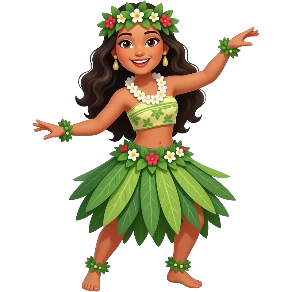 Hawaiana bailando emoji