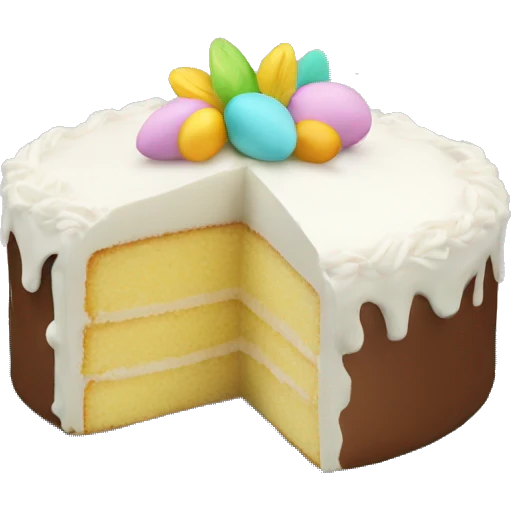 Easter white cake emoji