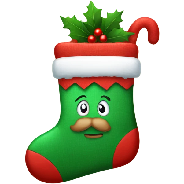 Cute Christmas stocking emoji