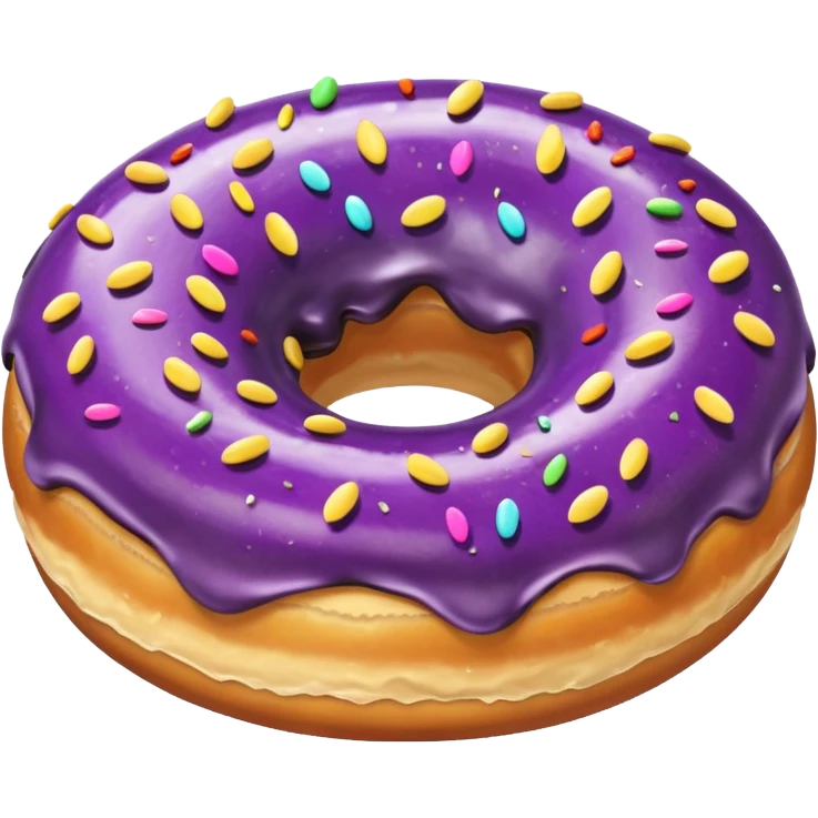 Donut with eggplant through it emoji