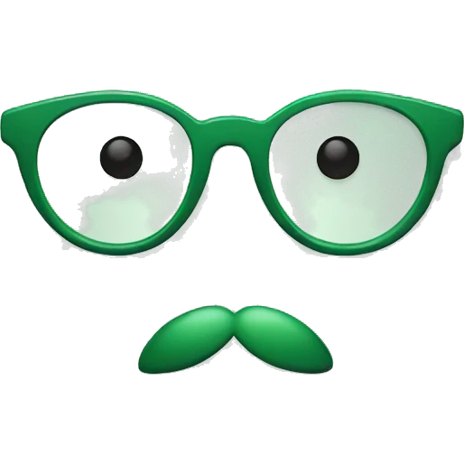 glasses green emoji