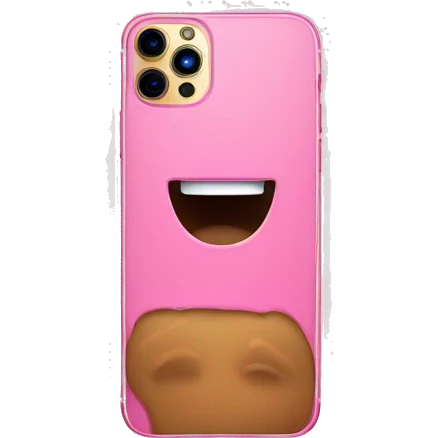 Pink iphone 15 pro max emoji