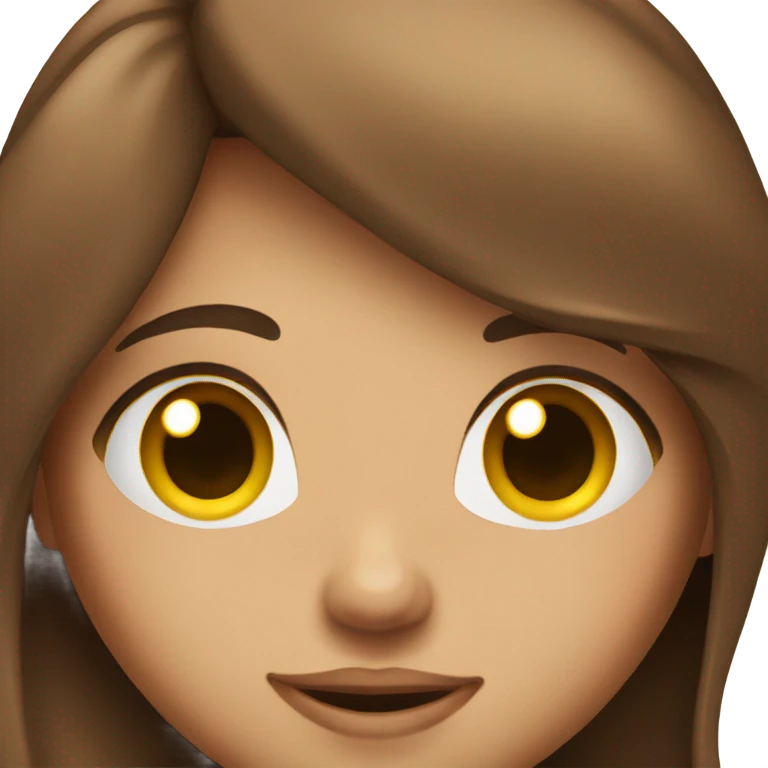 Long brown hair girl please emoji