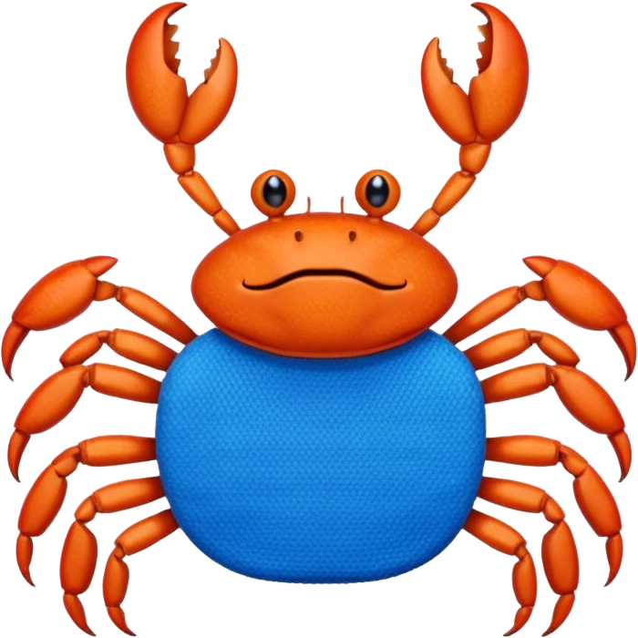 Crab wearing blue sweater emoji