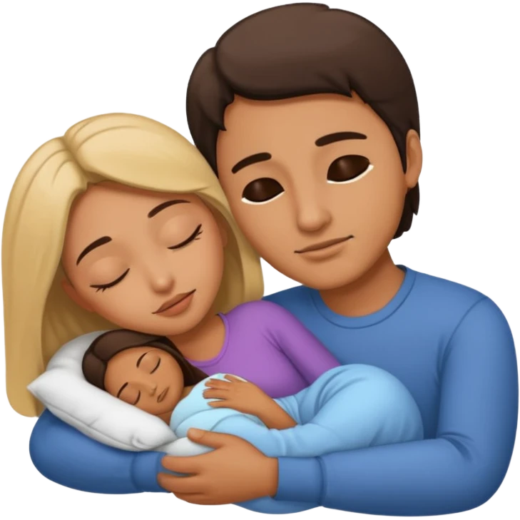 A man holding a sleeping woman emoji