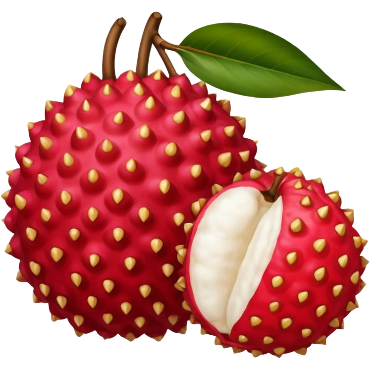 a pair of litchi fruit emoji