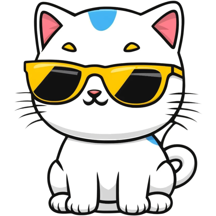 Cat with sunglasses emoji