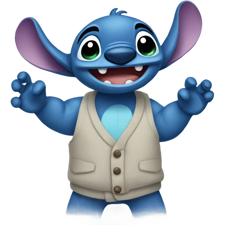 stitch fictional character waving emoji