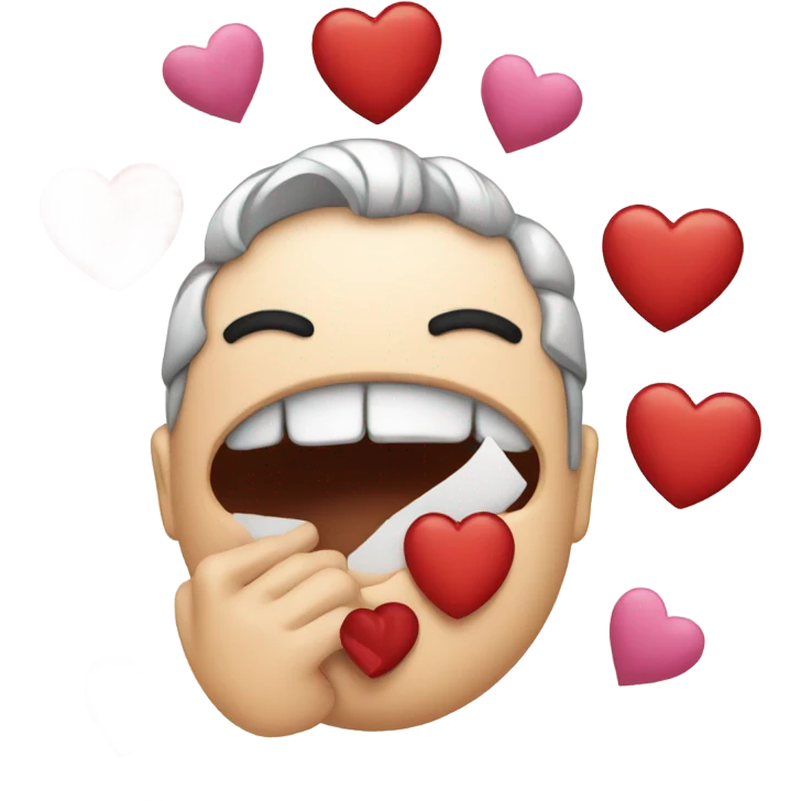 Hearts and kisses emoji