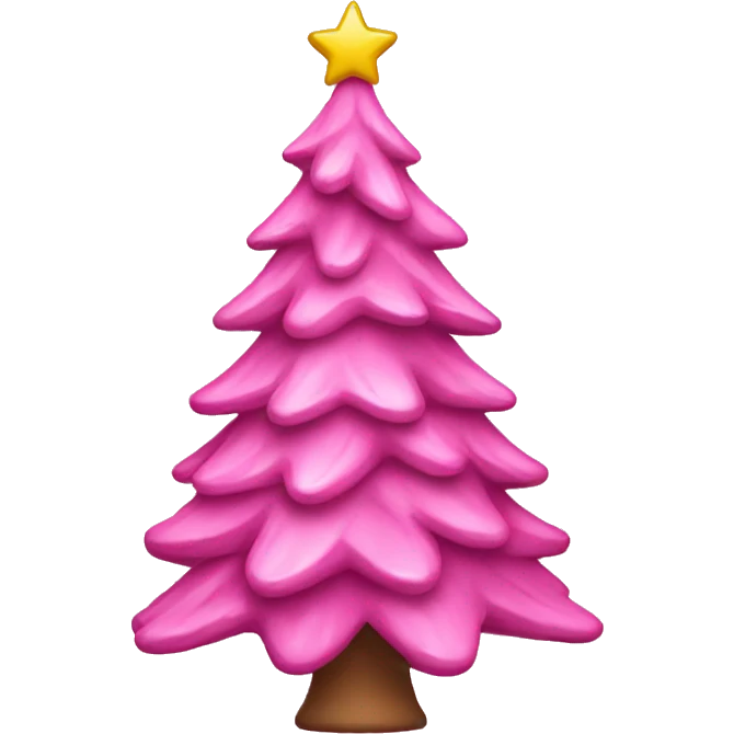 Pink Christmas tree  emoji