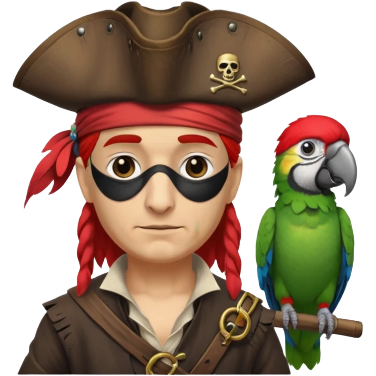 pirate and parrot emoji
