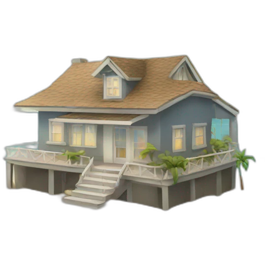 Beach house emoji