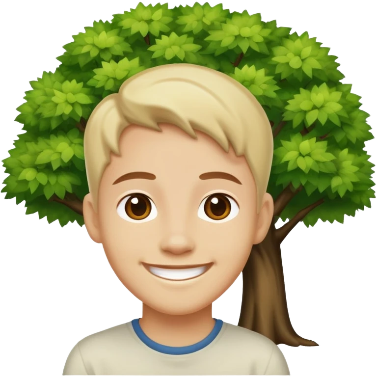 solo smile under a tree emoji