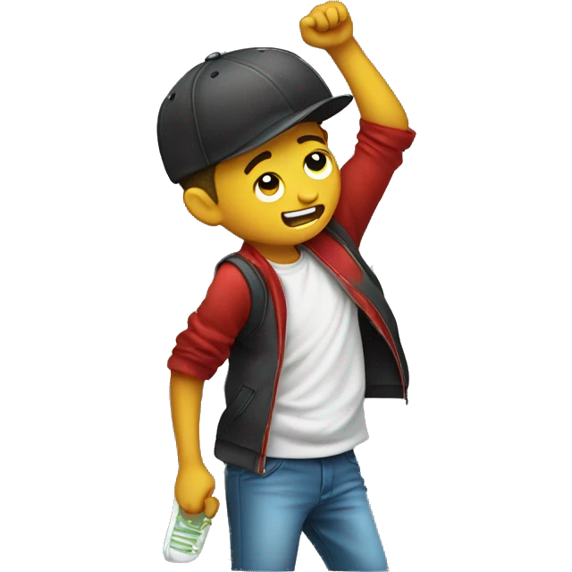 boy dabbing emoji