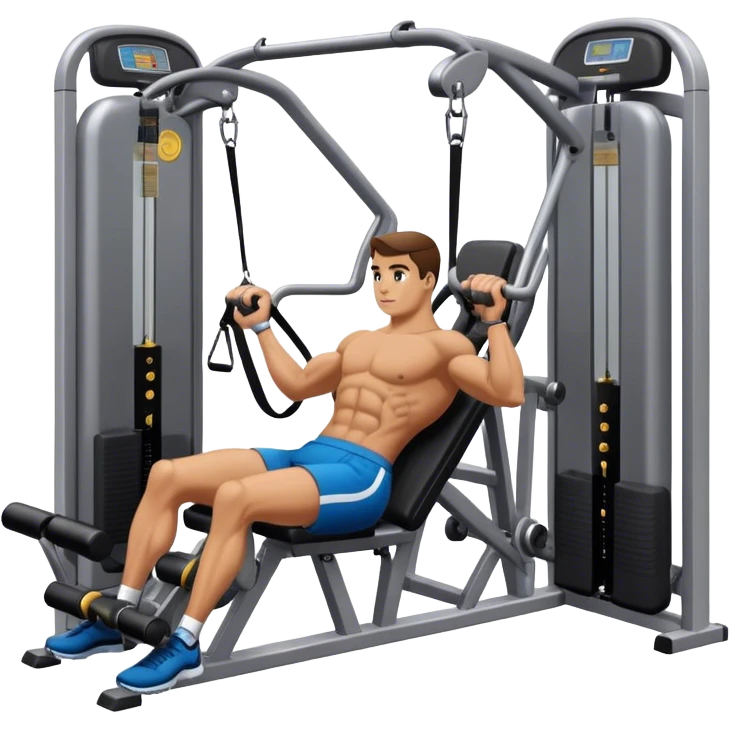 athlete using abductor-machine gym emoji