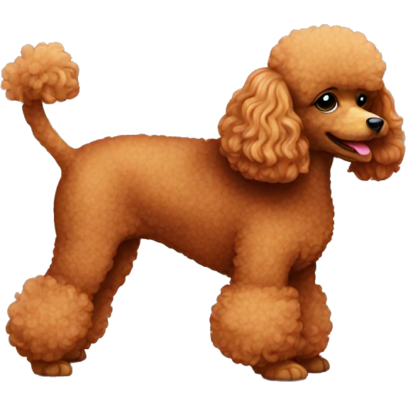 red toy poodle sitting emoji