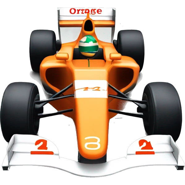 A orange formula 1 car emoji