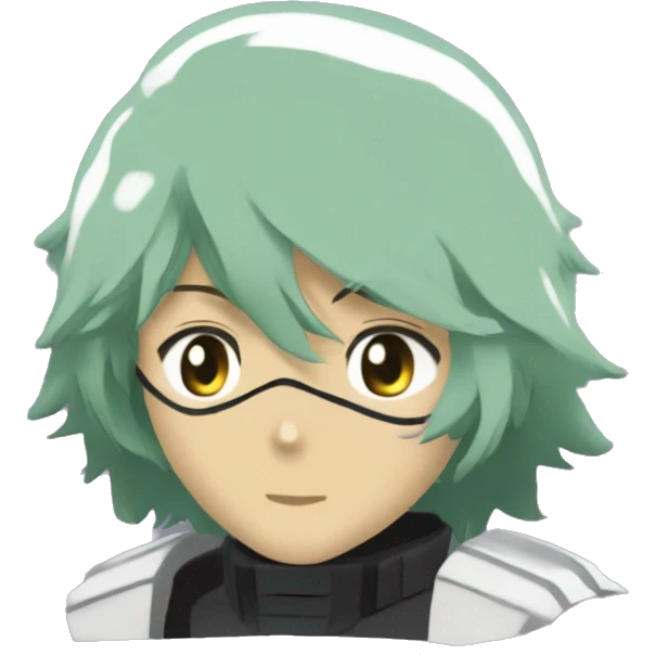 A emoji of Char in Gundam 0079 with mask emoji