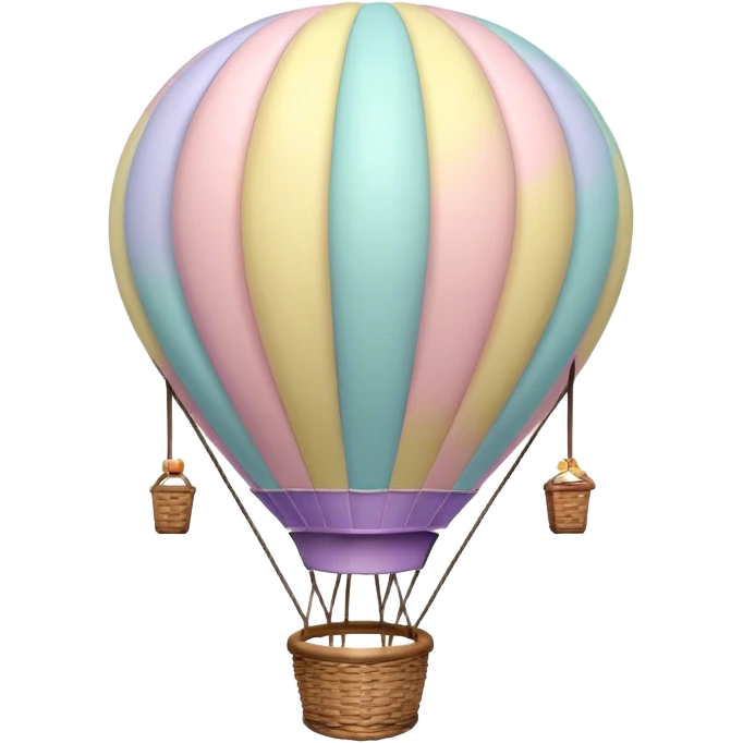 pastel hot air balloon  emoji