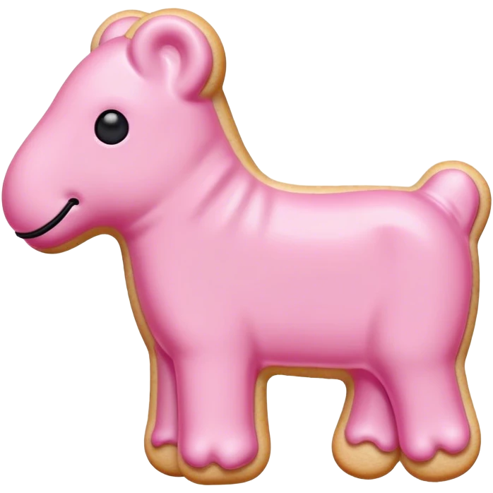Pink iced animal cracker  emoji