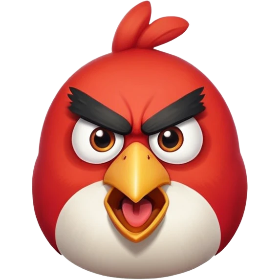 red angry bird emoji